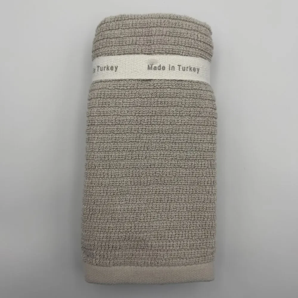 Brooks Brothers Premium Turkish Cotton Finger Tip Towels Set of 2 Taupe Gray NWT